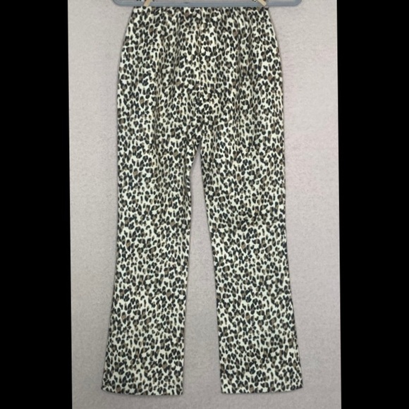 Tuckernuck Ashford Cropped Pants-Leopard Print-Women’s S-Business Casual-NEW-NWT - Picture 4 of 9